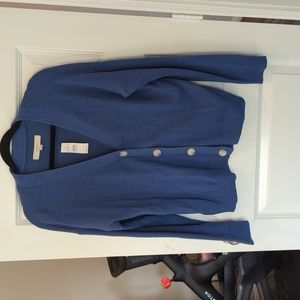 Cornflower blue Loft button up cardigan